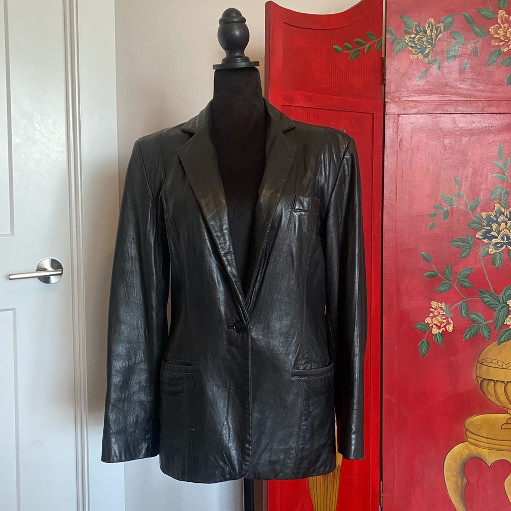 Genuine Leather Banana Republic Blazer